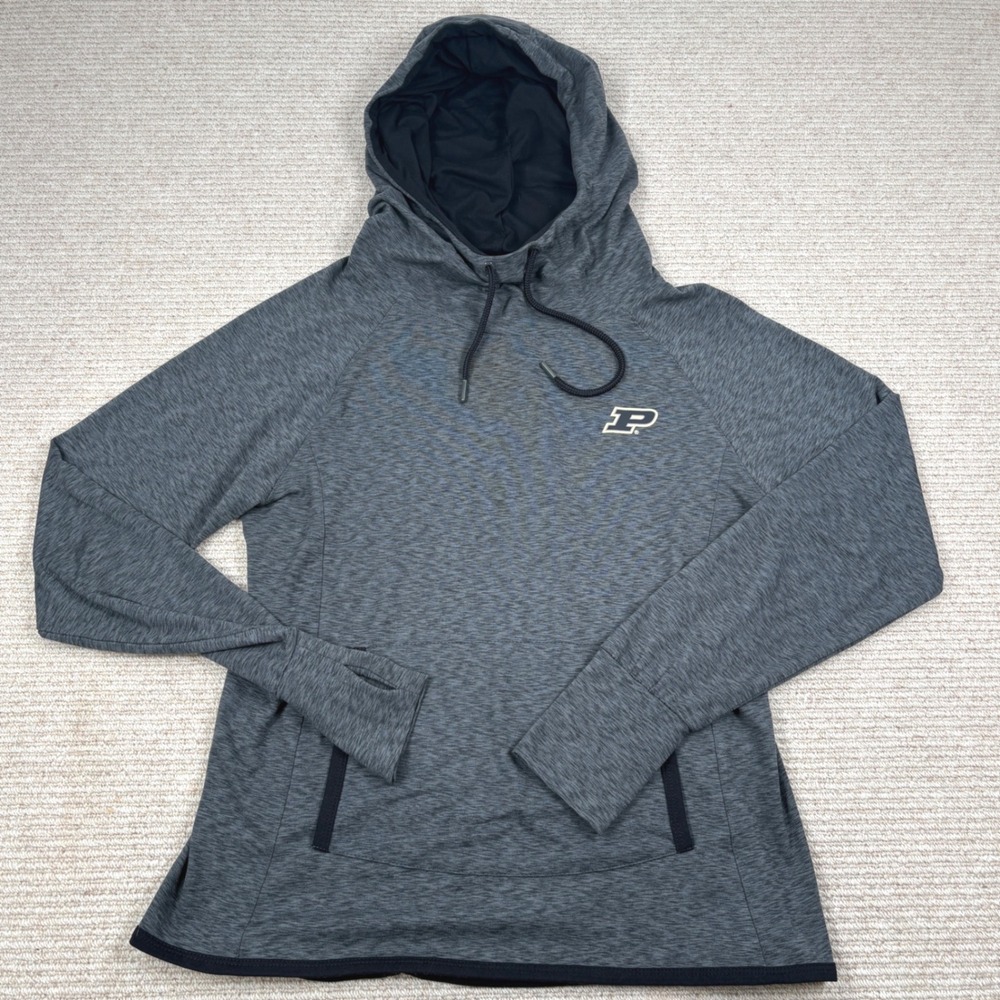 Fanatics Purdue Hoodie Womens Large Grey Space Dye Athleisure Sporty Collegiate